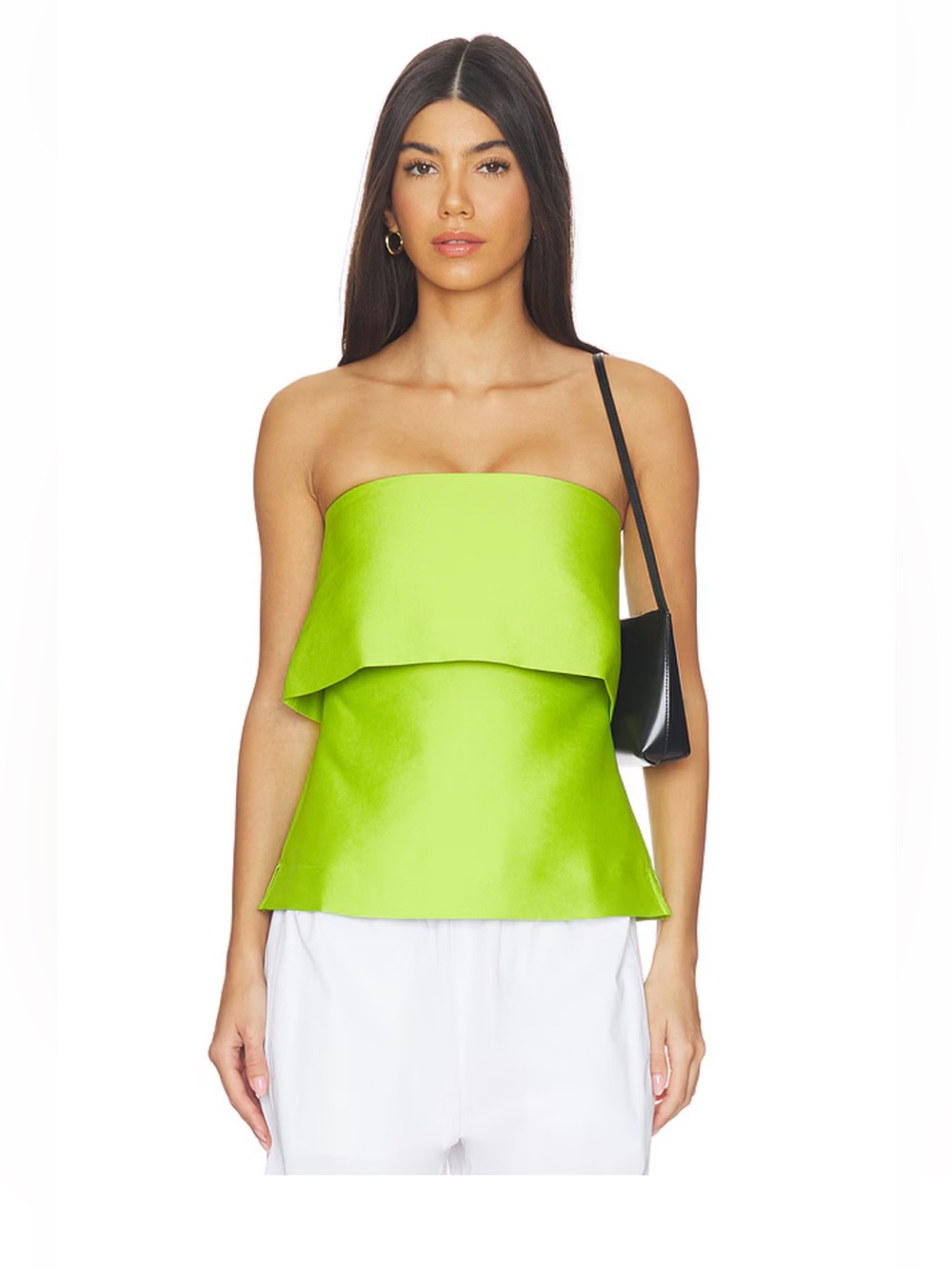 REVOLVE Aligne Felix Popover Strapless Top in Lime Green Sz 6